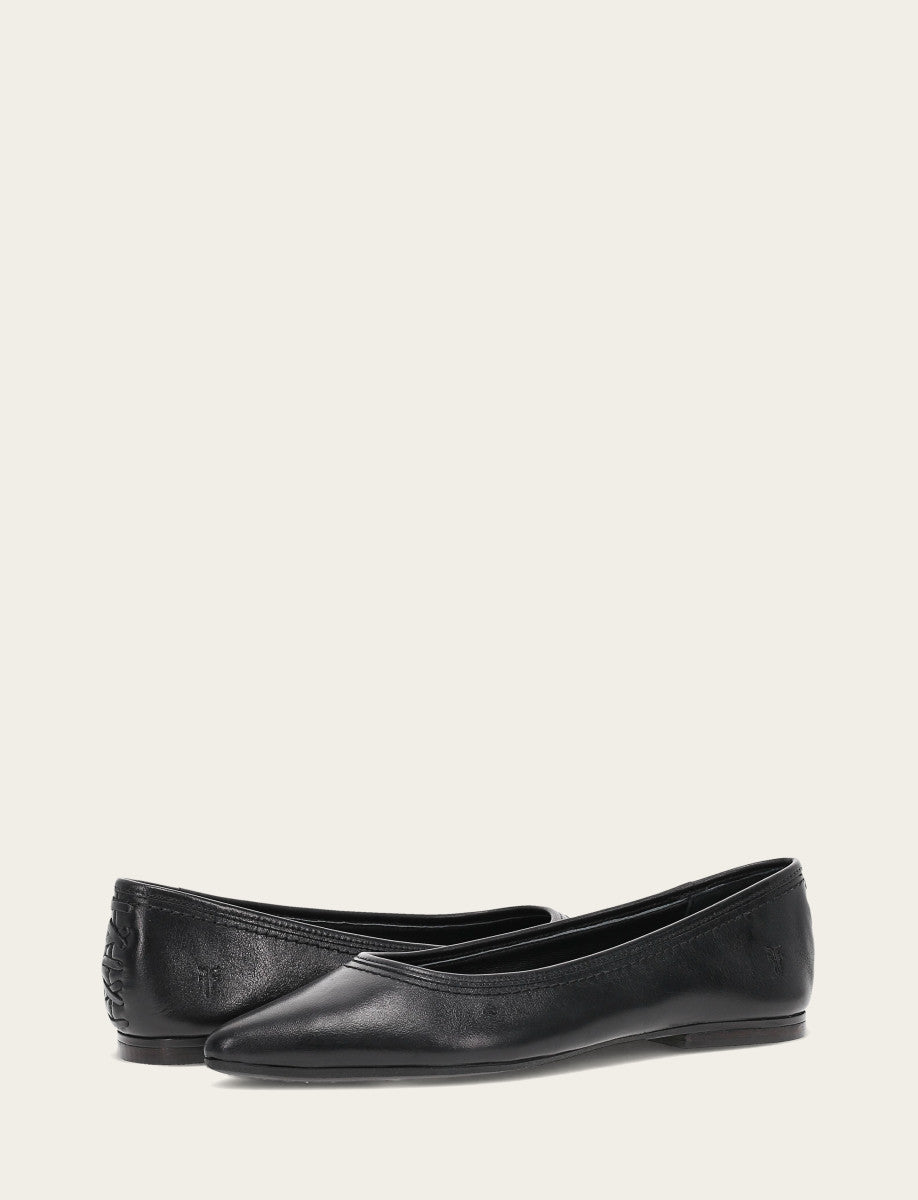 Women's Black Heather Ballet Flats Frye USA