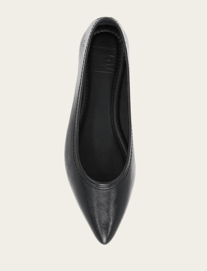 Women's Black Heather Ballet Flats Frye USA