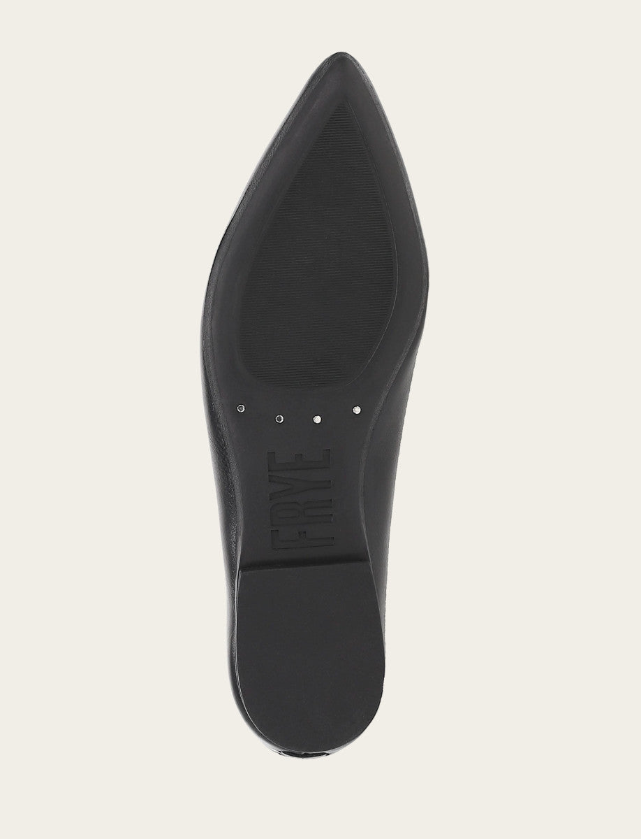 Women's Black Heather Ballet Flats Frye USA