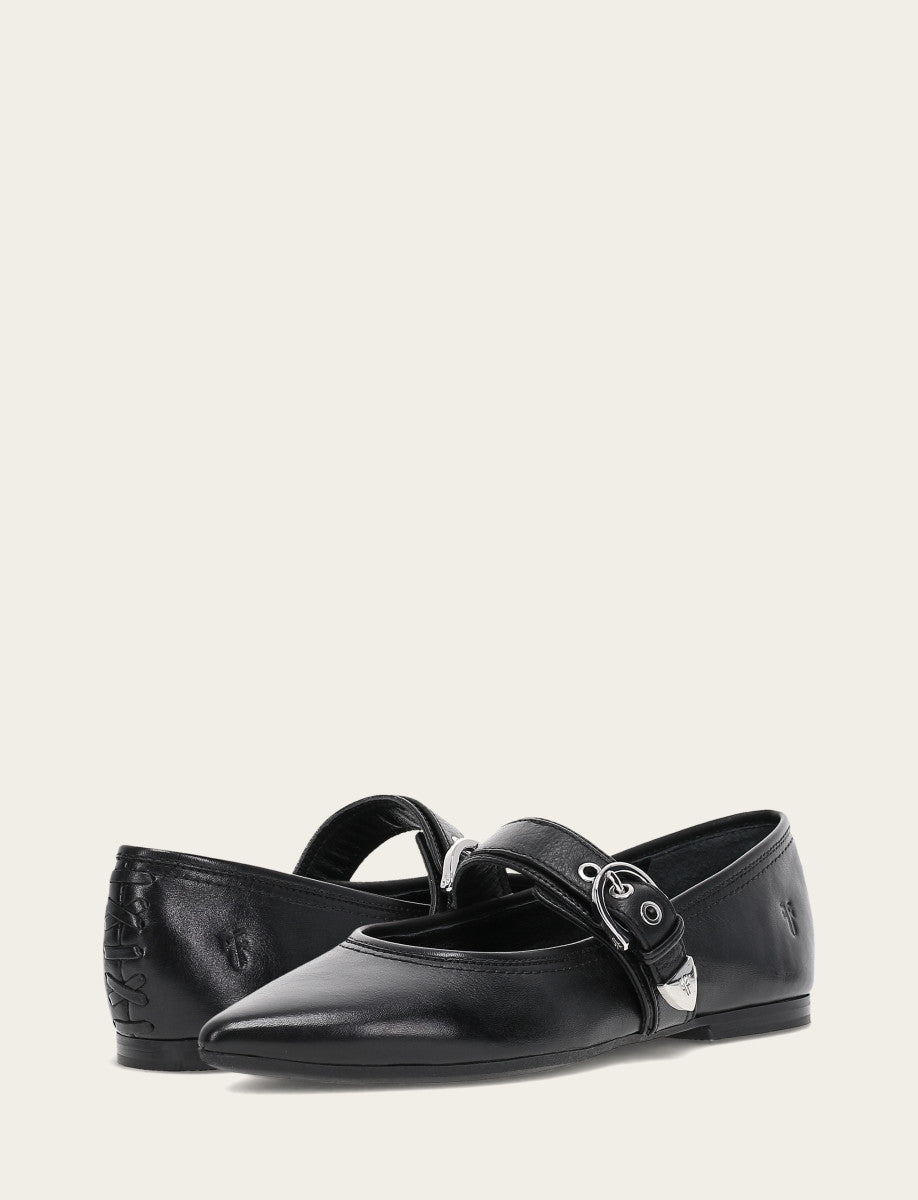 Women's Black Heather Buckle Mary Jane Flats Frye Near me