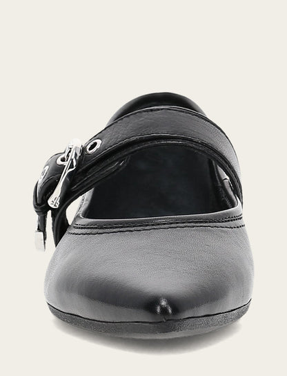 Women's Black Heather Buckle Mary Jane Flats Frye Near me