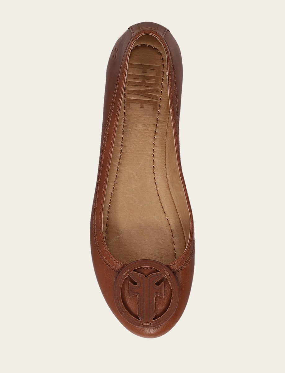 Women's Cinnamon Carson Logo Ballet Shoe Frye