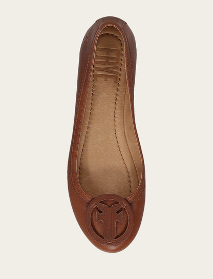 Women's Cinnamon Carson Logo Ballet Shoe Frye