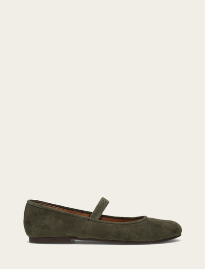 Women's Dark Olive Emma Elastic Mary Jane Shoe Frye Discount