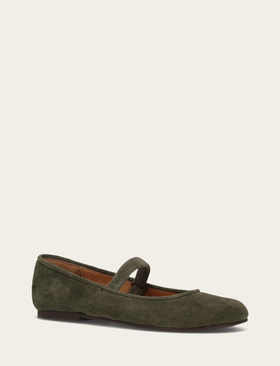 Women's Dark Olive Emma Elastic Mary Jane Shoe Frye Discount