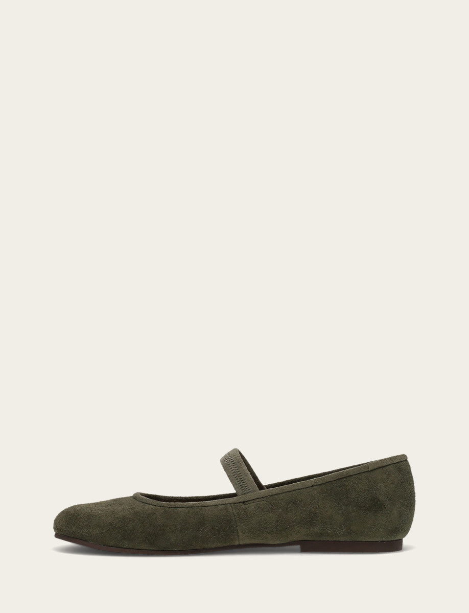 Women's Dark Olive Emma Elastic Mary Jane Shoe Frye Discount
