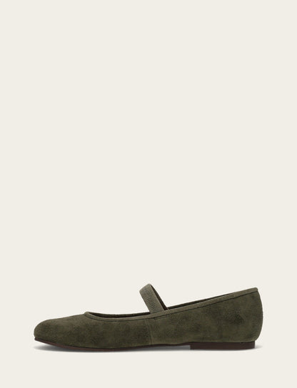 Women's Dark Olive Emma Elastic Mary Jane Shoe Frye Discount