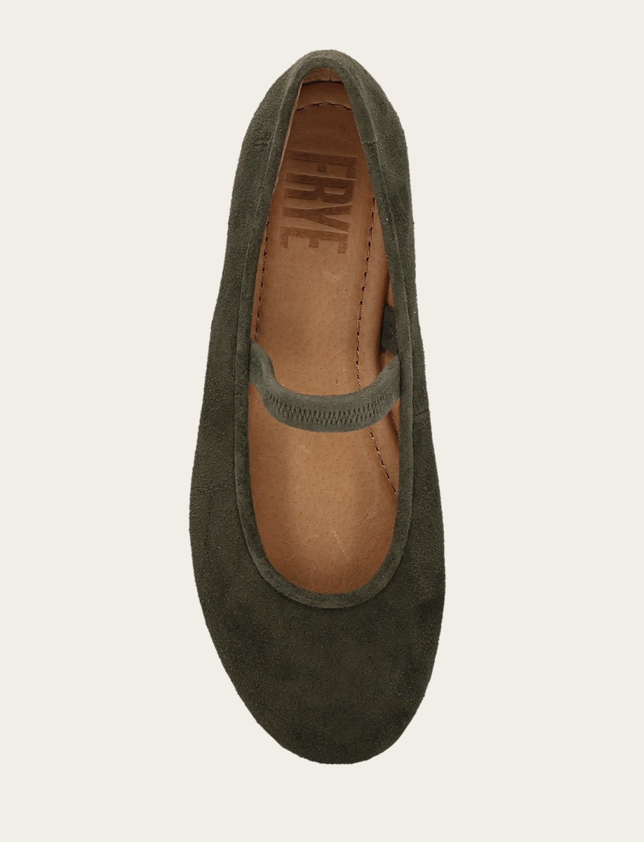 Women's Dark Olive Emma Elastic Mary Jane Shoe Frye Discount