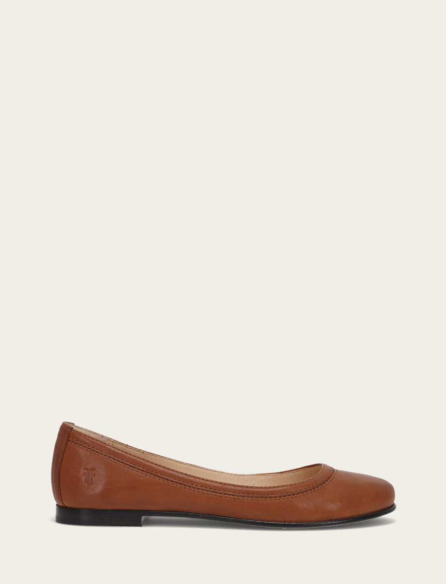 Women's Cognac Carson Ballet Flats Frye Sale