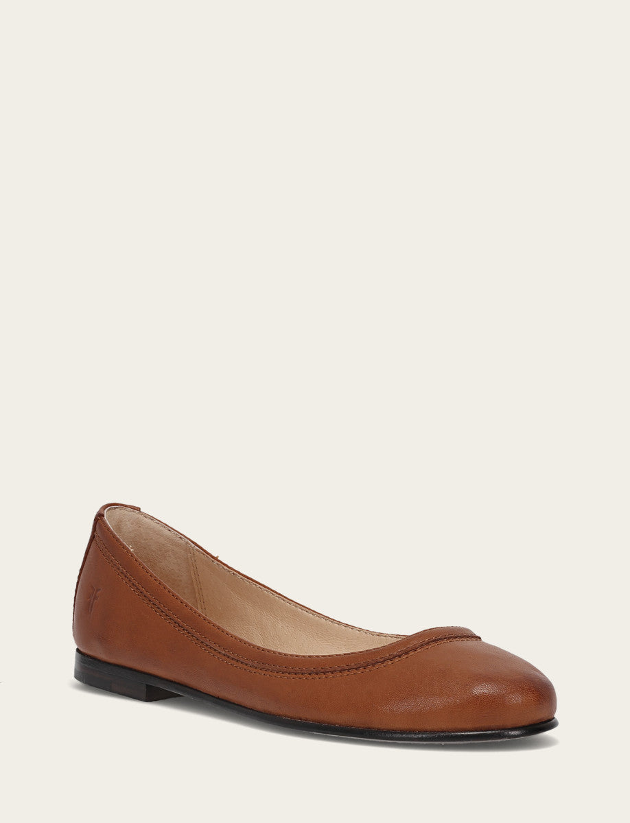 Women's Cognac Carson Ballet Flats Frye Sale