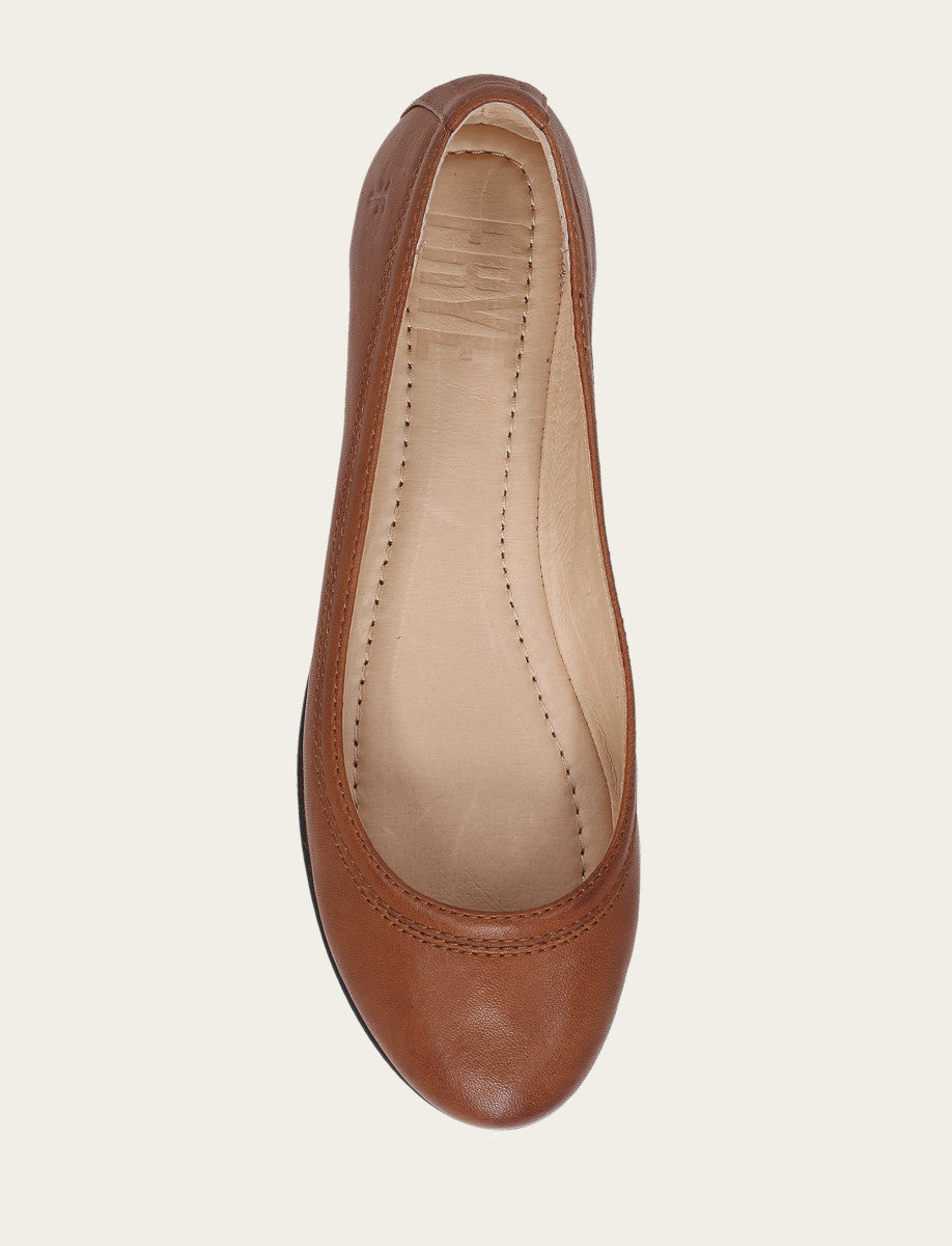 Women's Cognac Carson Ballet Flats Frye Sale