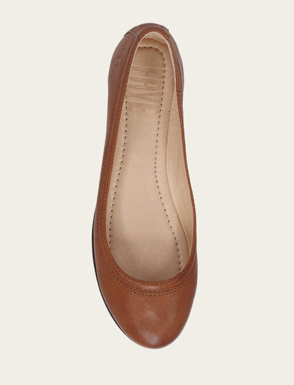 Women's Cognac Carson Ballet Flats Frye Sale