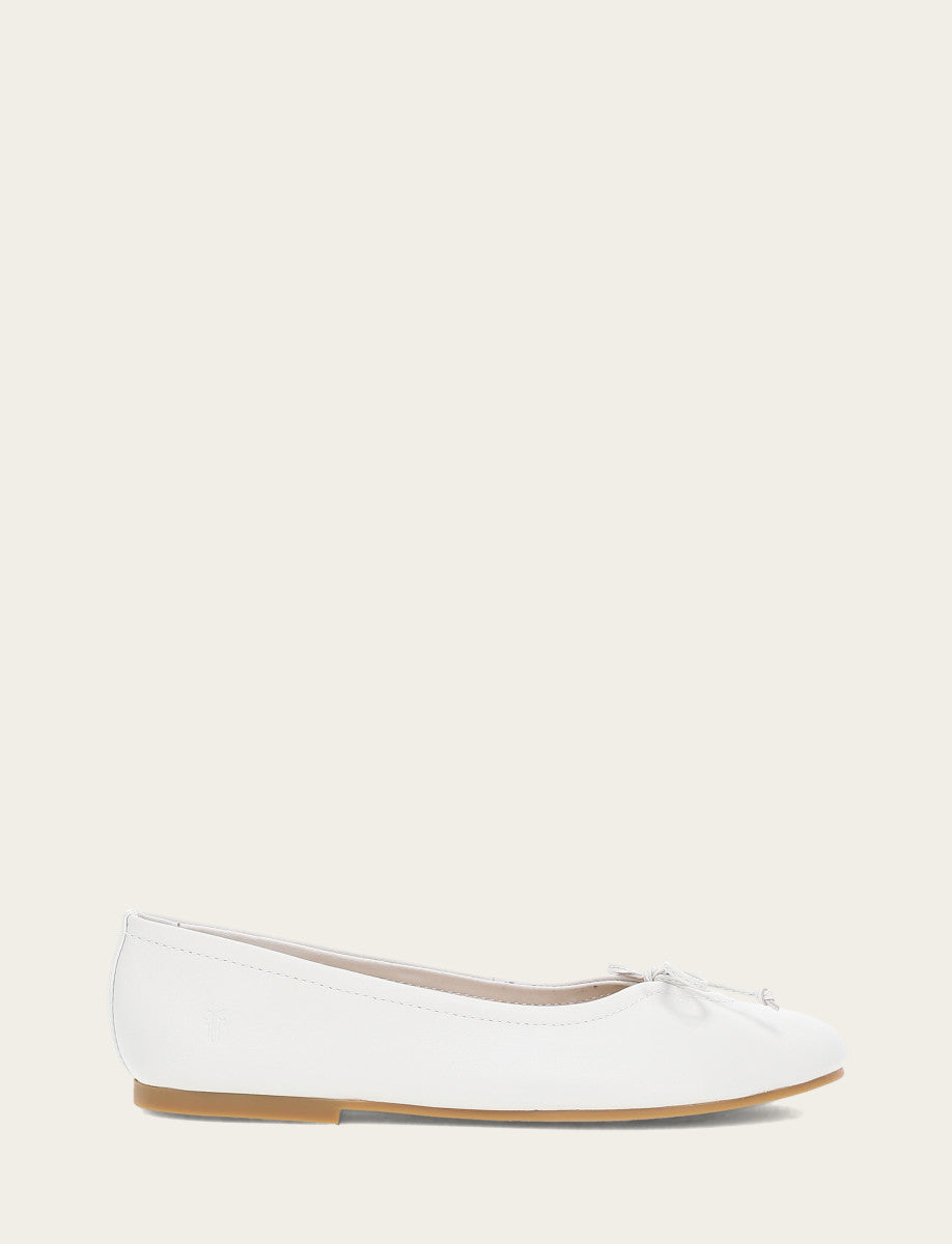 Women's White Emma Ballet Flats Frye On sale