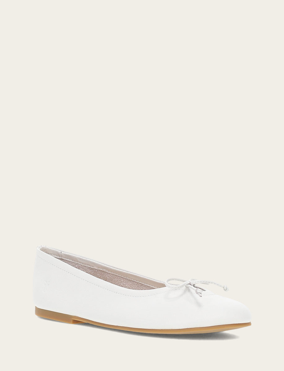Women's White Emma Ballet Flats Frye On sale