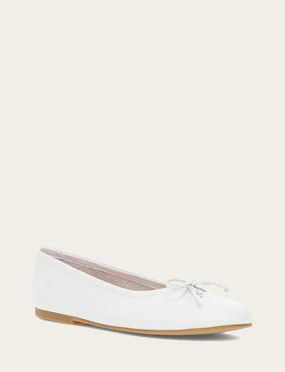 Women's White Emma Ballet Flats Frye On sale