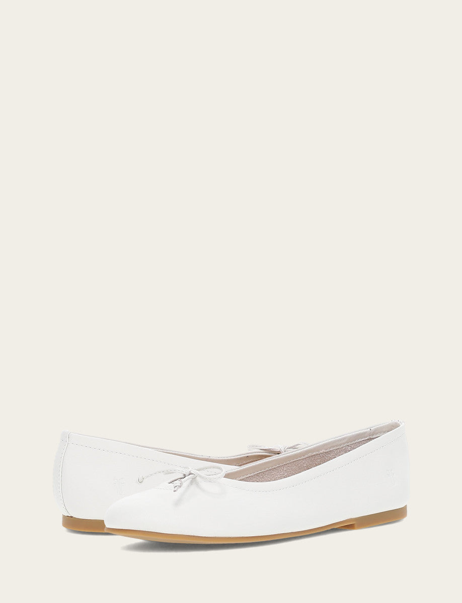 Women's White Emma Ballet Flats Frye On sale
