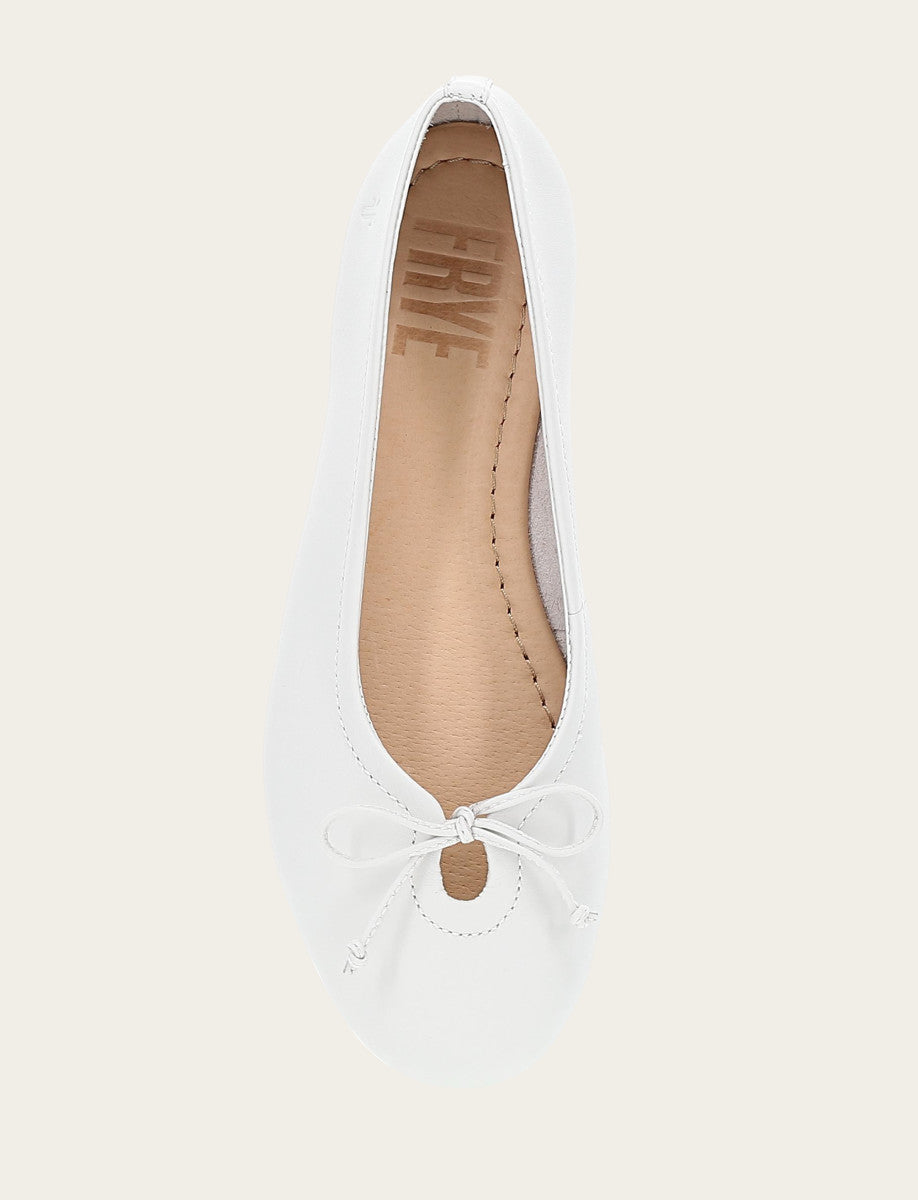 Women's White Emma Ballet Flats Frye On sale