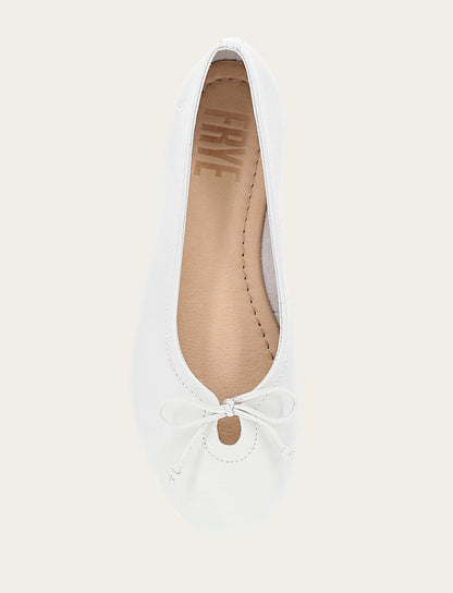 Women's White Emma Ballet Flats Frye On sale
