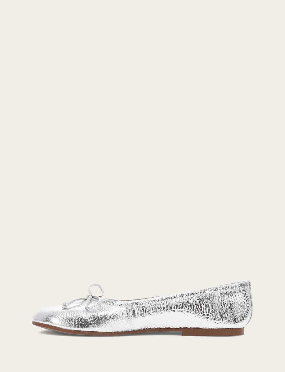 Women's Silver Emma Ballet Shoe Frye Outlet