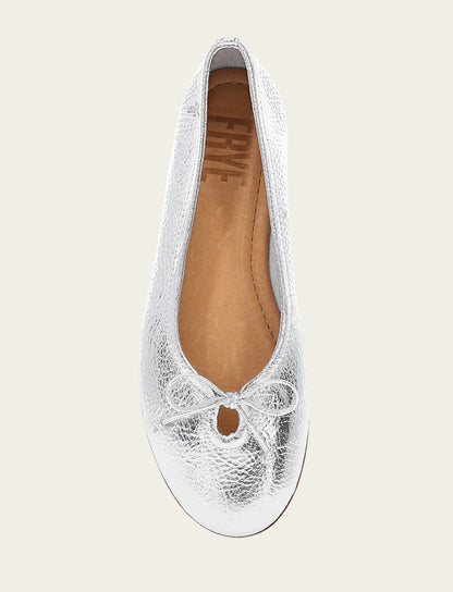Women's Silver Emma Ballet Shoe Frye Outlet