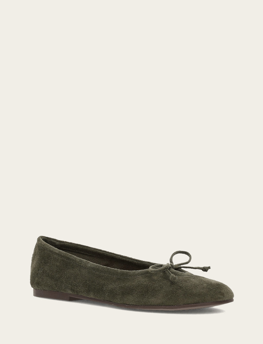 Women's Dark Olive Emma Ballet Shoe Frye USA