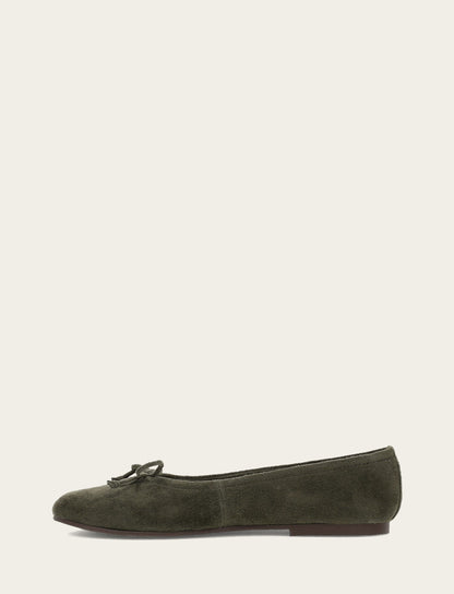 Women's Dark Olive Emma Ballet Shoe Frye USA