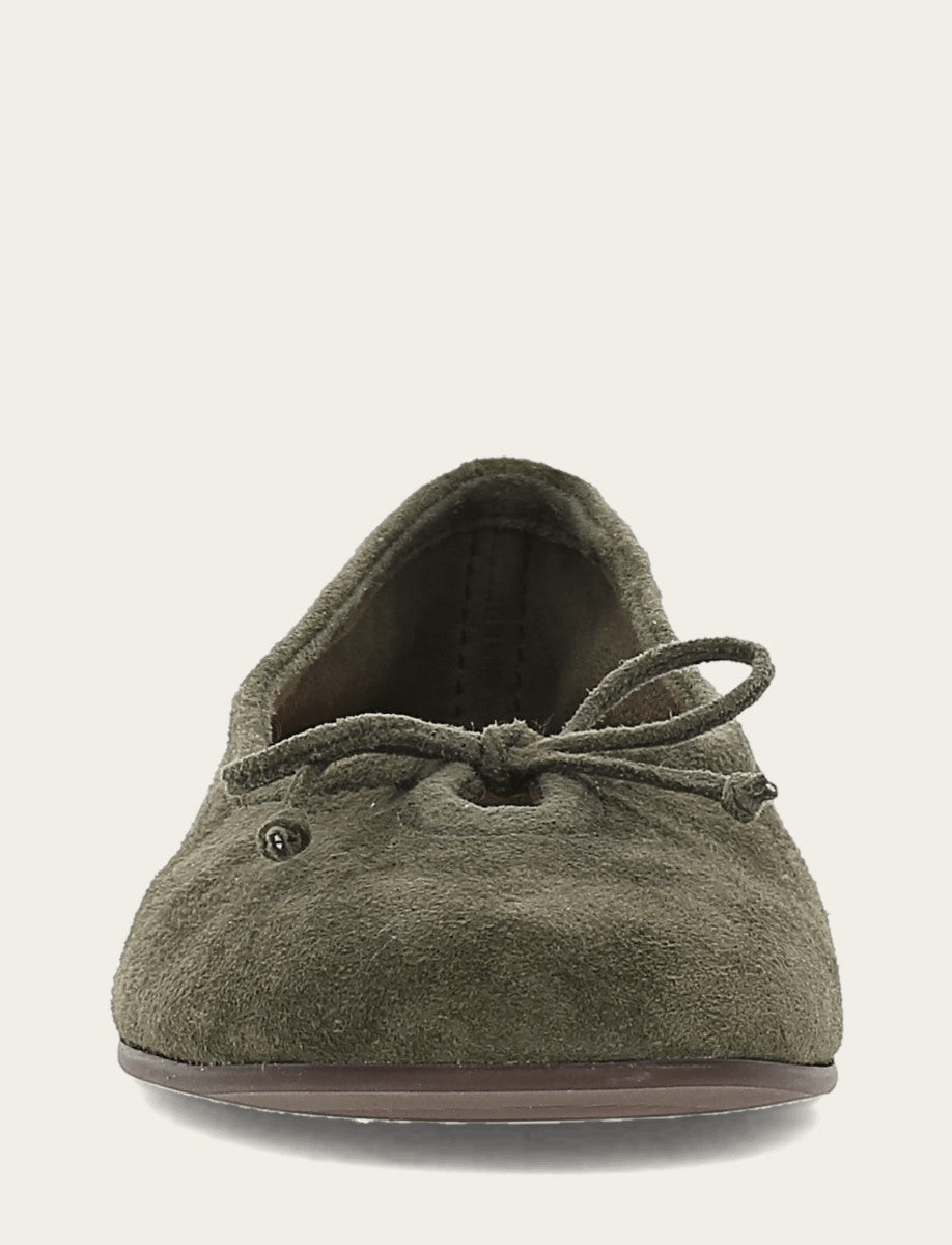 Women's Dark Olive Emma Ballet Shoe Frye USA