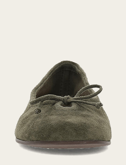 Women's Dark Olive Emma Ballet Shoe Frye USA