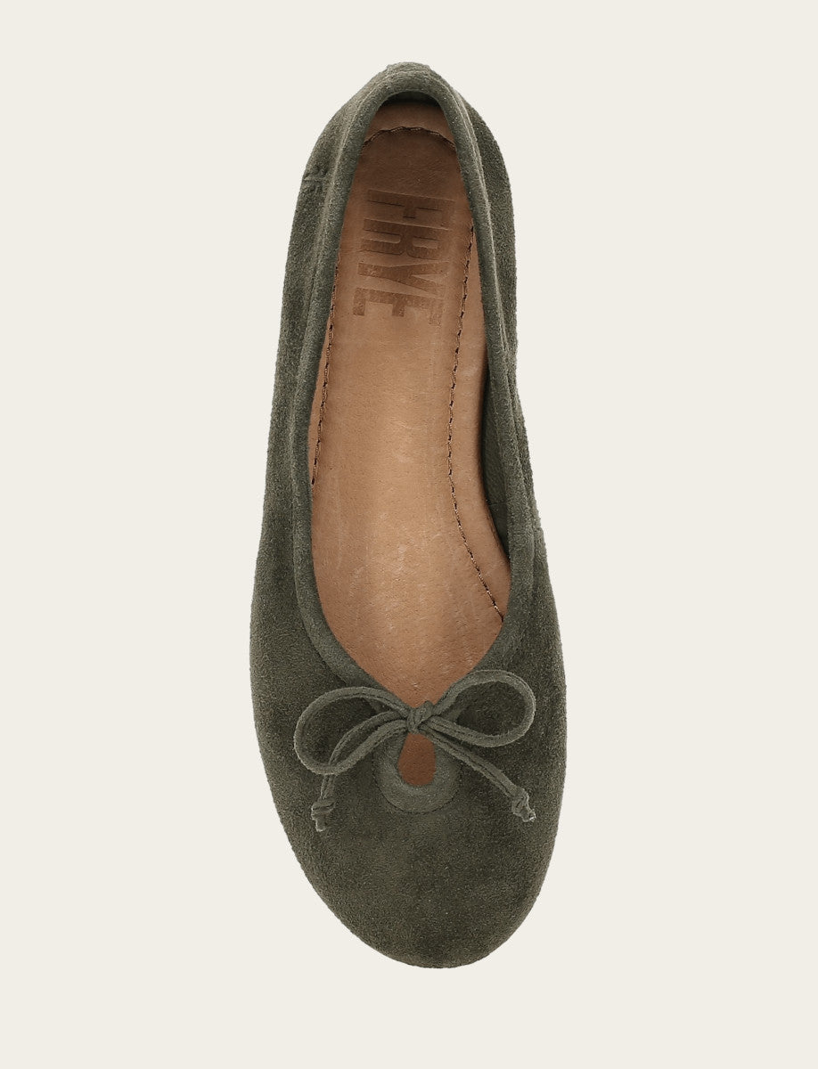 Women's Dark Olive Emma Ballet Shoe Frye USA