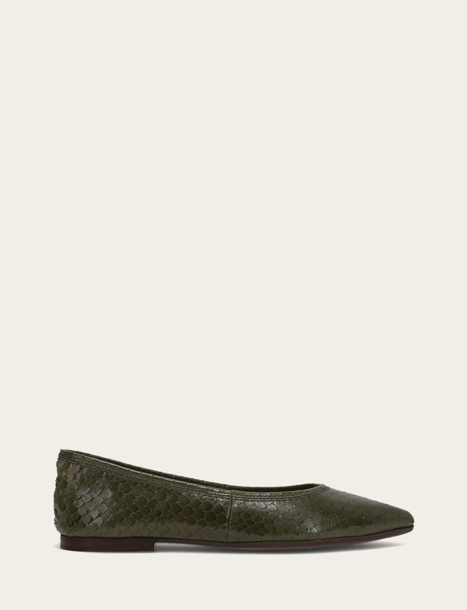 Women's Dark Olive Heather Ballet Shoe Frye Discount