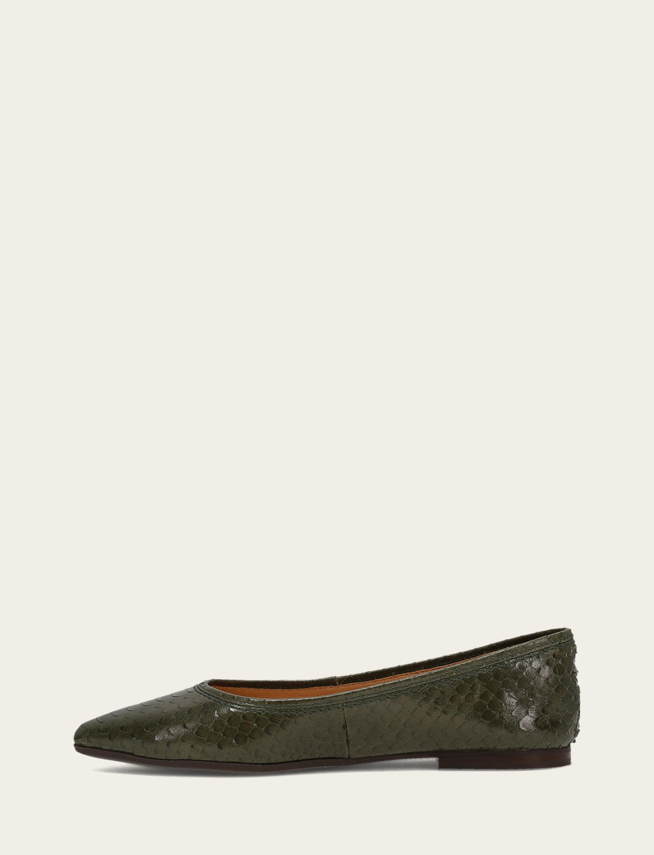 Women's Dark Olive Heather Ballet Shoe Frye Discount