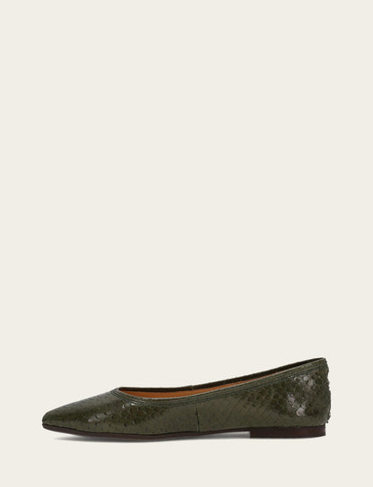 Women's Dark Olive Heather Ballet Shoe Frye Discount