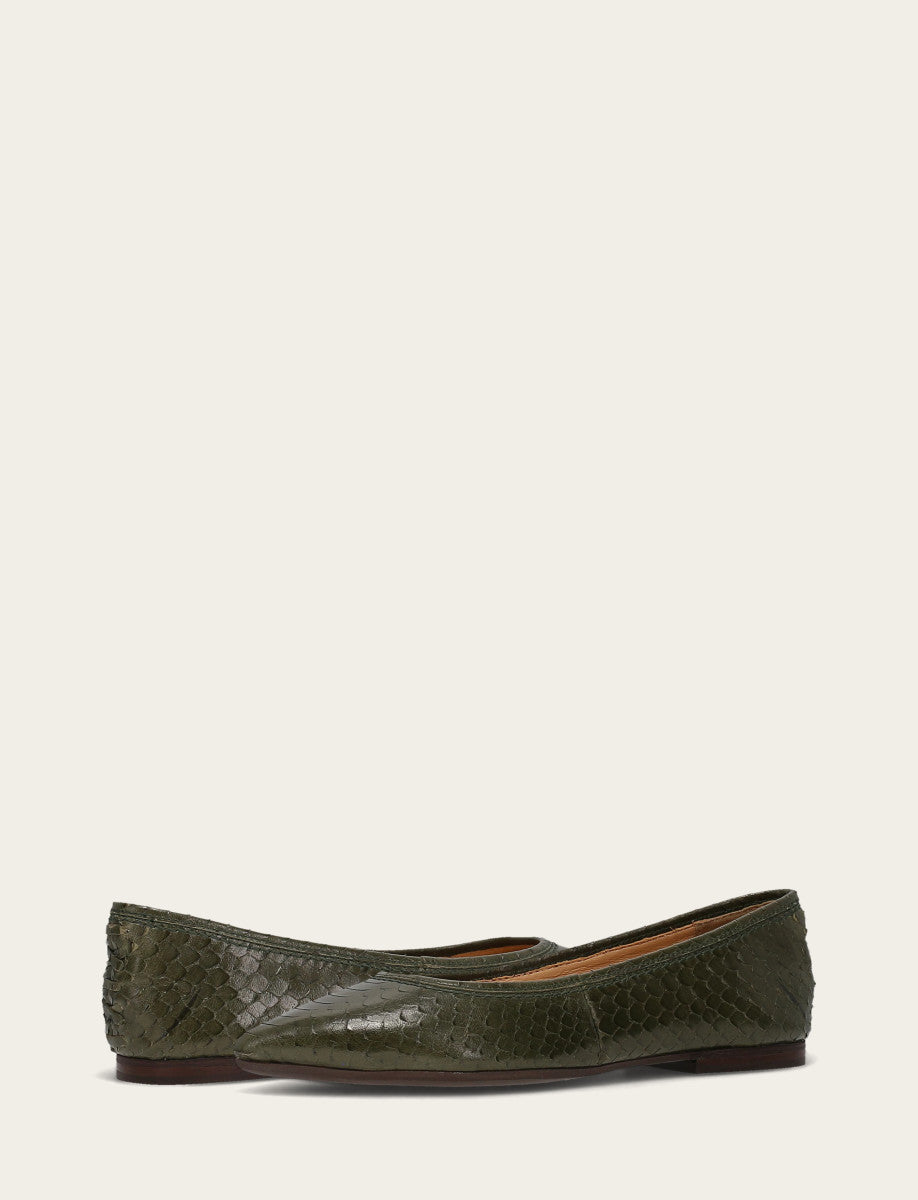 Women's Dark Olive Heather Ballet Shoe Frye Discount
