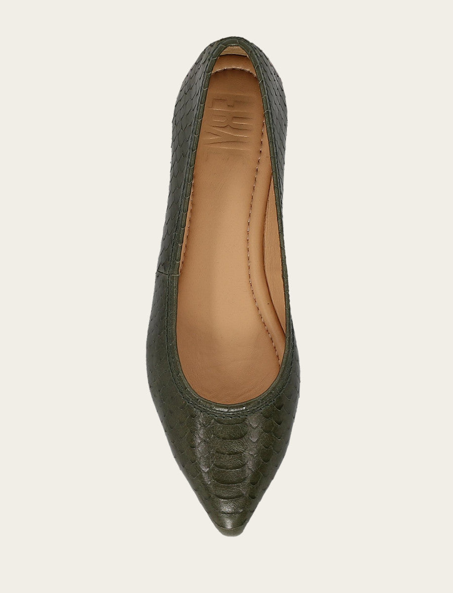 Women's Dark Olive Heather Ballet Shoe Frye Discount