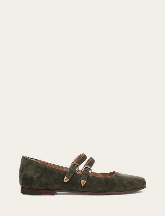 Women's Dark Olive Carson Multi Mary Jane Shoe Frye us