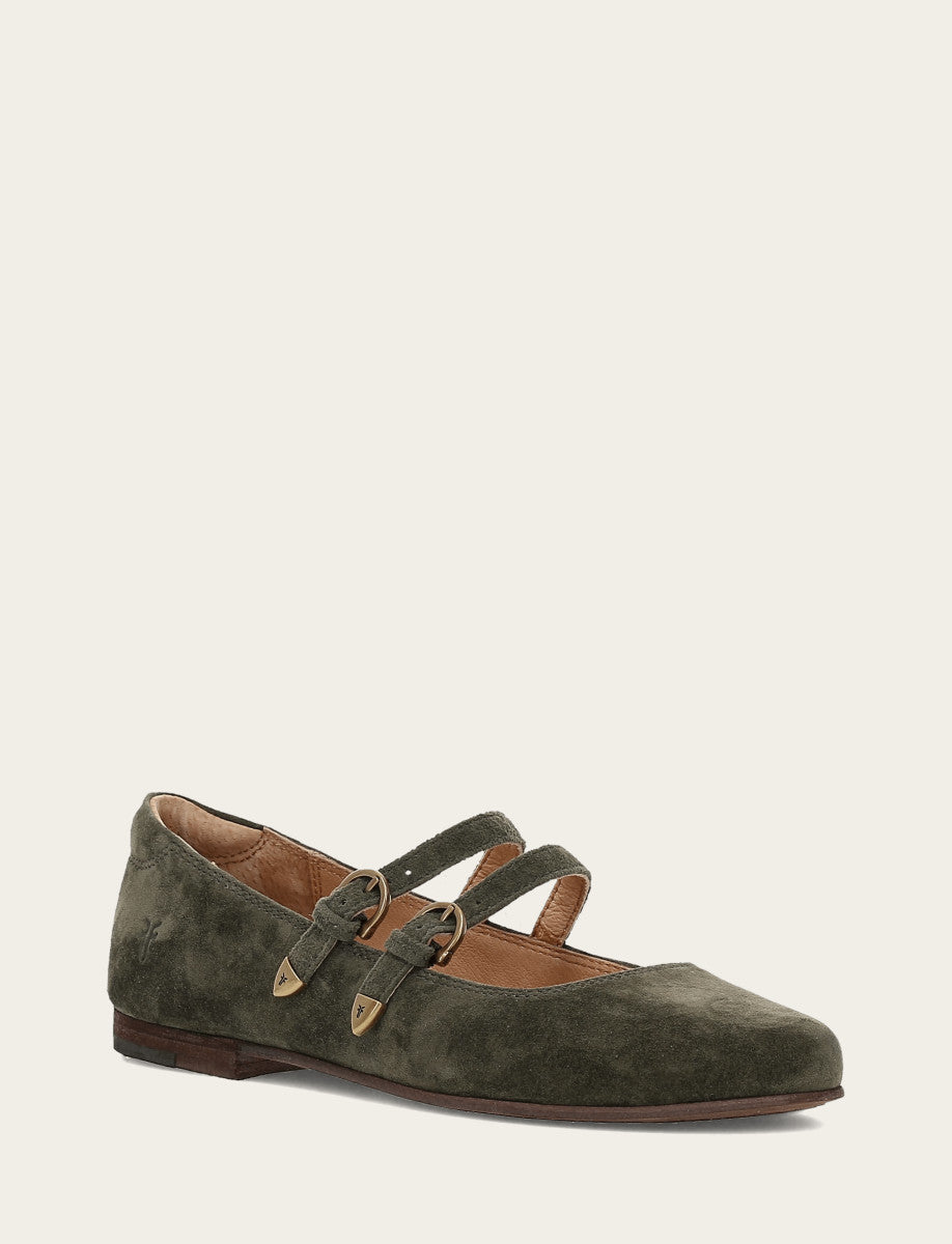 Women's Dark Olive Carson Multi Mary Jane Shoe Frye us