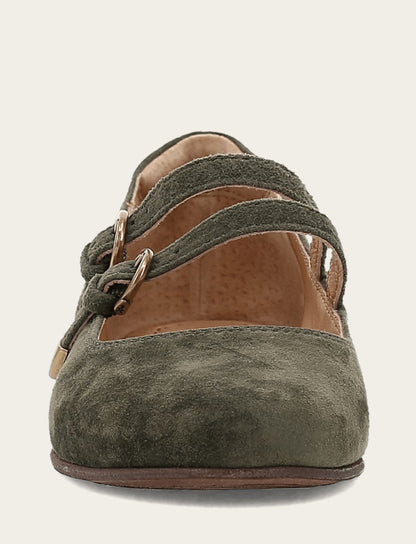 Women's Dark Olive Carson Multi Mary Jane Shoe Frye us