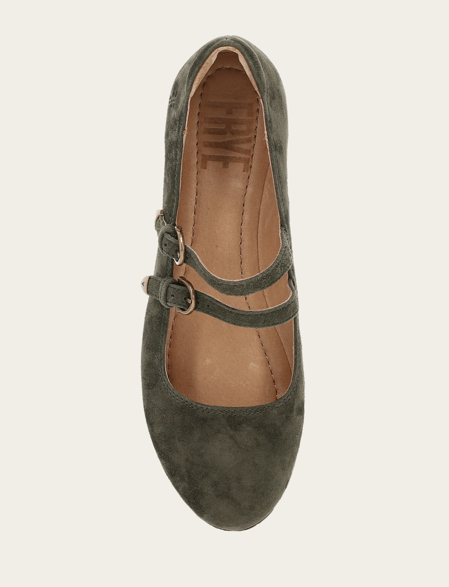 Women's Dark Olive Carson Multi Mary Jane Shoe Frye us