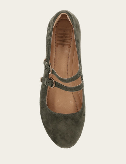 Women's Dark Olive Carson Multi Mary Jane Shoe Frye us