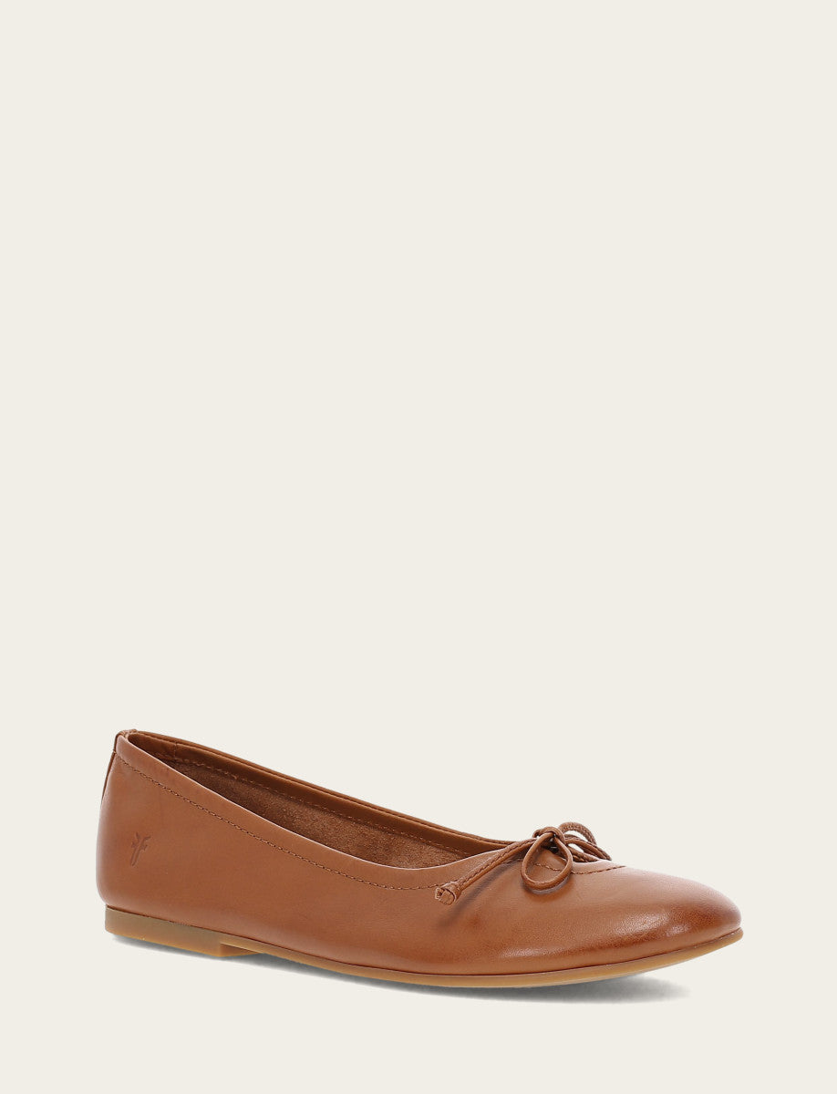 Women's Dark Latte Emma Ballet Flats Frye USA