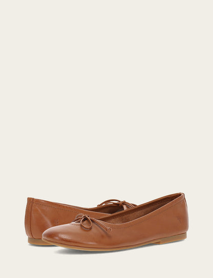 Women's Dark Latte Emma Ballet Flats Frye USA