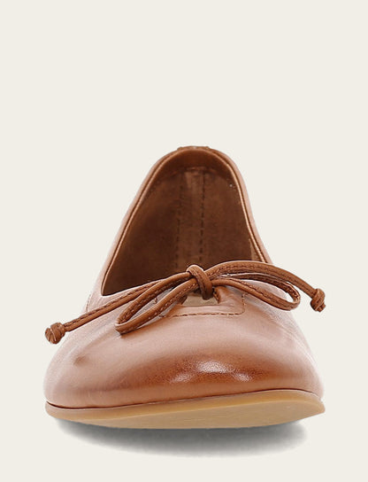Women's Dark Latte Emma Ballet Flats Frye USA