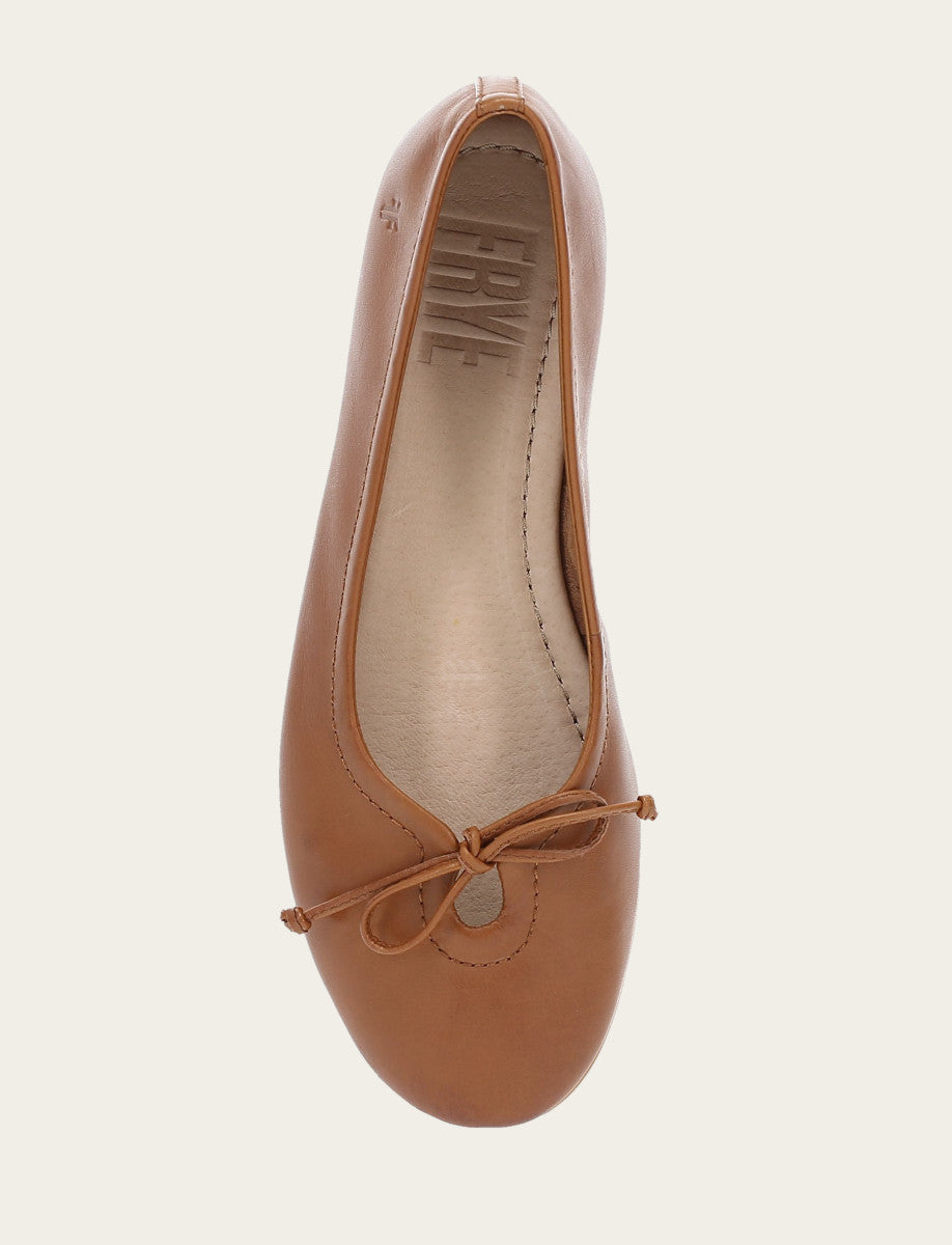 Women's Dark Latte Emma Ballet Flats Frye USA