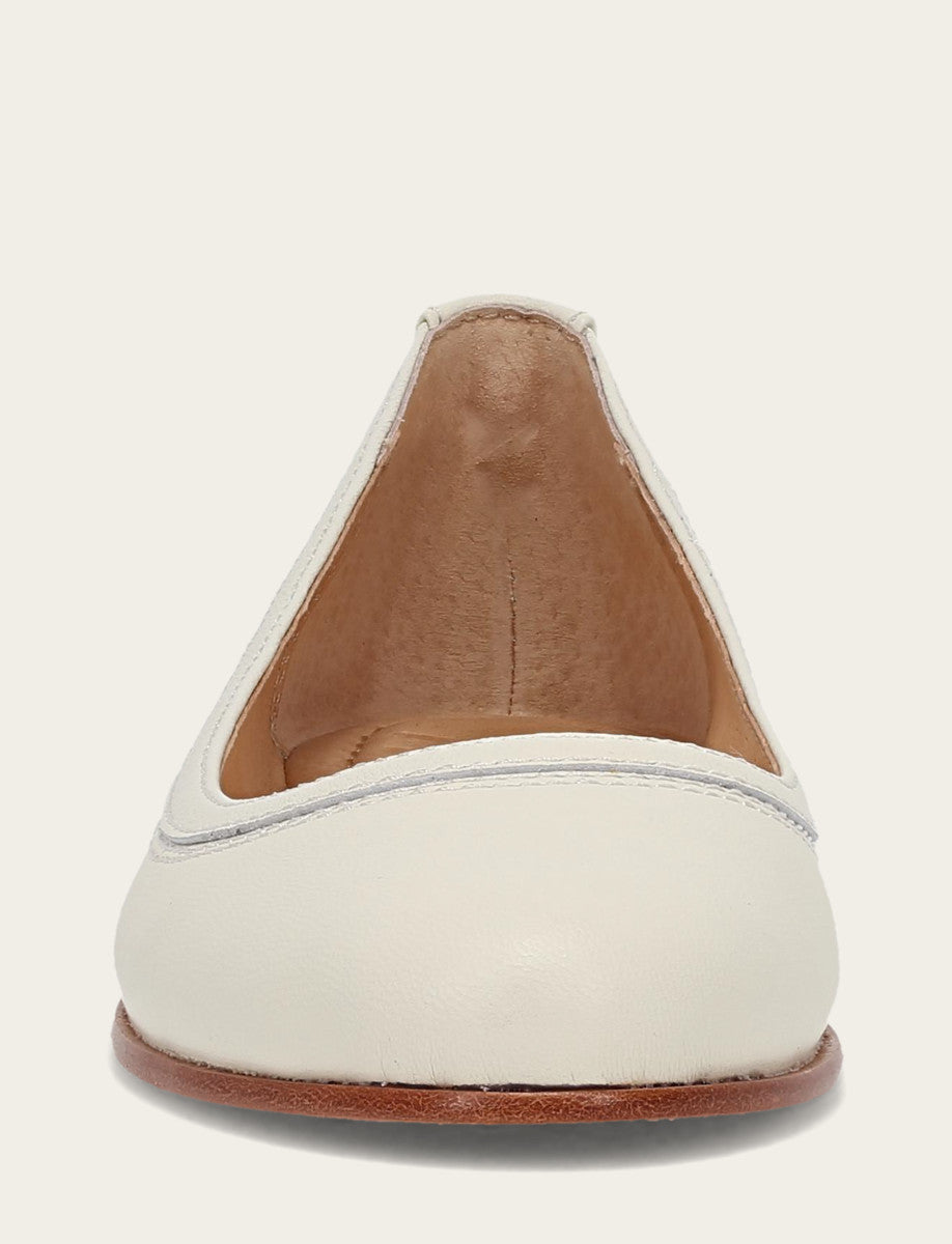Women's White Carson Ballet Flats Frye Online