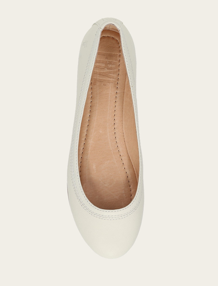 Women's White Carson Ballet Flats Frye Online