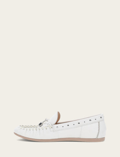 Women's White Naya Stud Moc Loafers Frye Sale