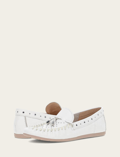 Women's White Naya Stud Moc Loafers Frye Sale