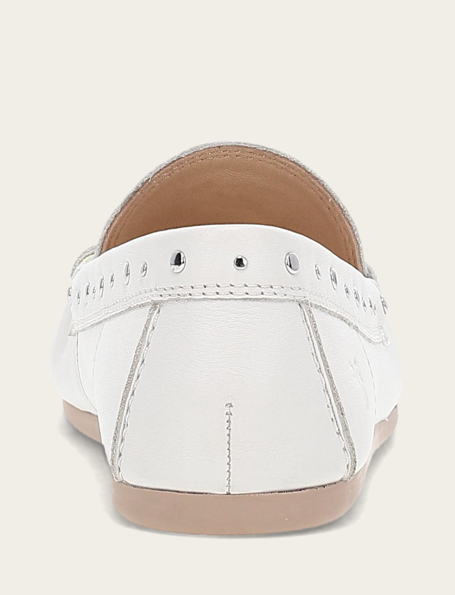 Women's White Naya Stud Moc Loafers Frye Sale