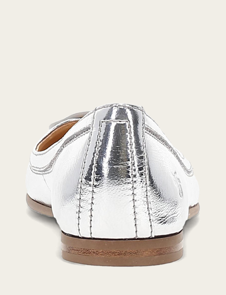Women's Silver Carson Logo Ballet Flats Frye On sale