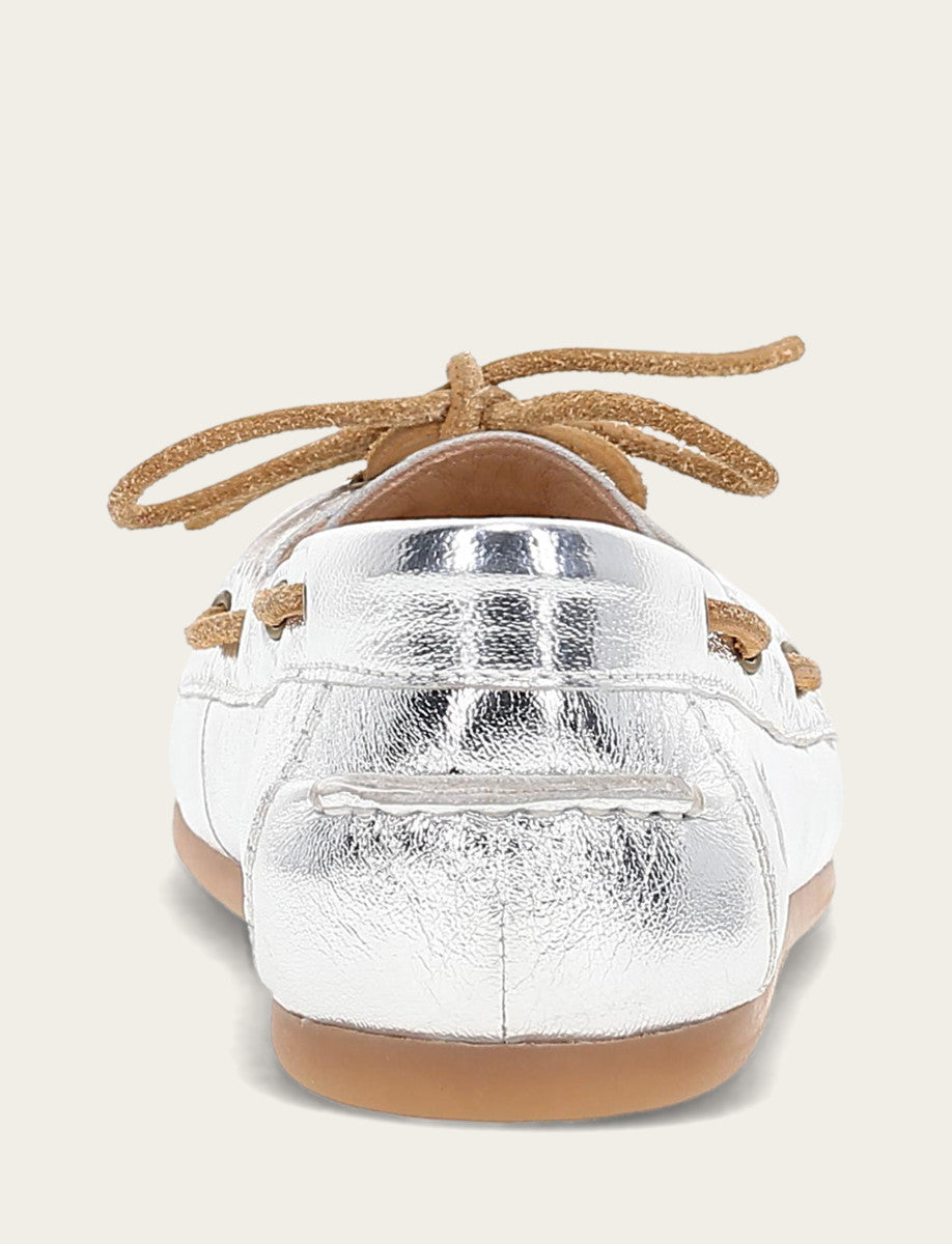 Women's Silver Naya Boat Shoes Frye Outlet